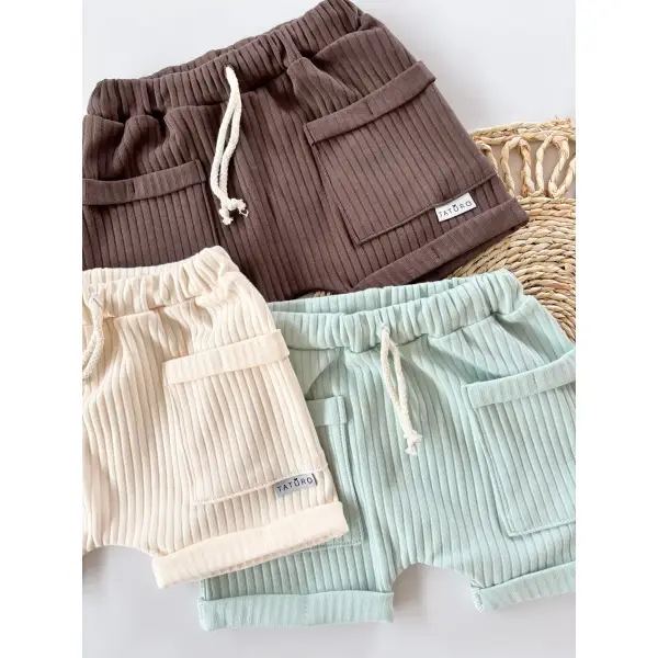 SZORTY DZIECIĘCE Z KIESZONKAMI - PRĄŻEK